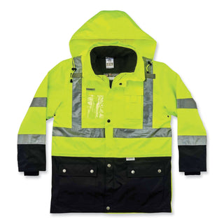 GloWear 8388 Class 3/2 Hi-Vis Thermal Jacket Kit, 2X-Large, Lime, Ships in 1-3 Business Days