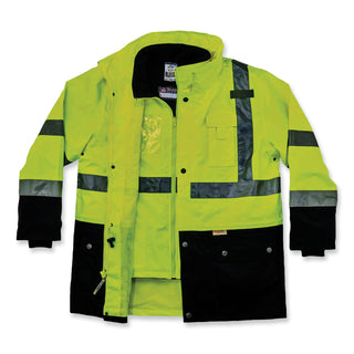 GloWear 8388 Class 3/2 Hi-Vis Thermal Jacket Kit, 5X-Large, Lime, Ships in 1-3 Business Days