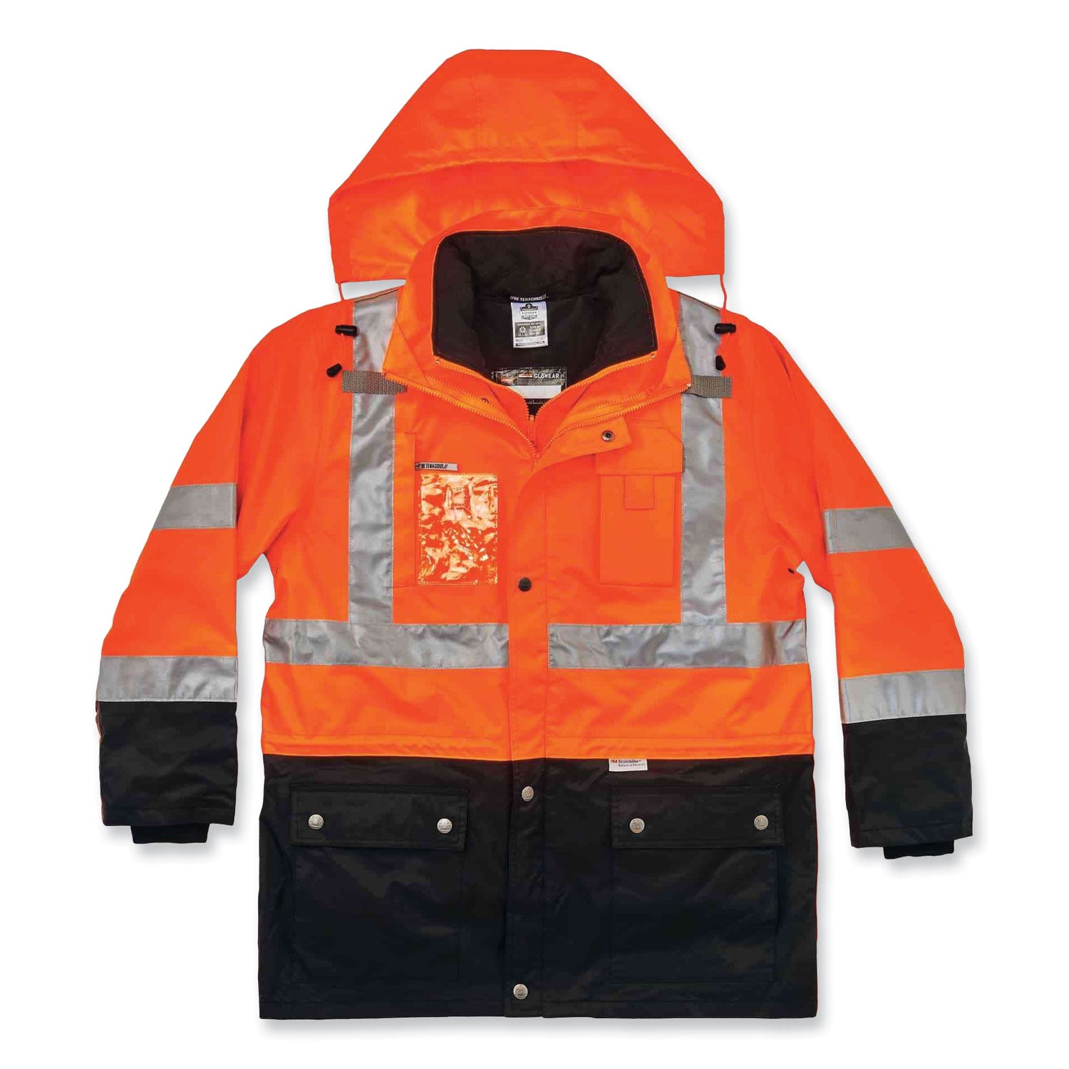 GloWear 8388 Class 3/2 Hi-Vis Thermal Jacket Kit, 2X-Large, Orange, Ships in 1-3 Business Days