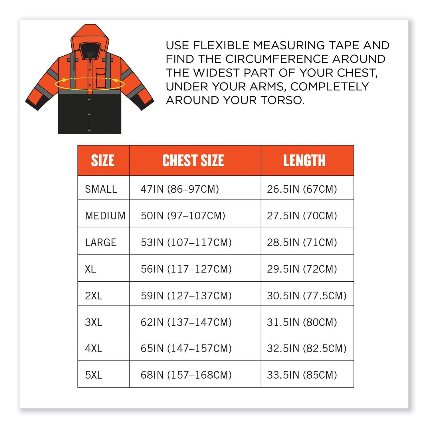 GloWear 8381 Class 3 Hi-Vis 4-in-1 Quilted Bomber Jacket, Orange, 5X-Large, Ships in 1-3 Business Days