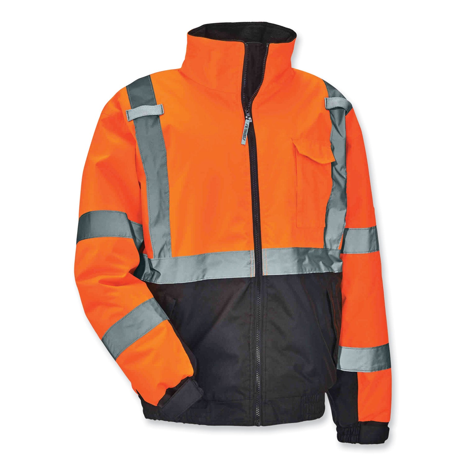 glowear-8377-class-3-hi-vis-quilted-bomber-jacket-orange-4x-large-ships-in-1-3-business-days_ego25618 - 1