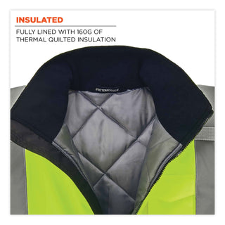 glowear-8377-class-3-hi-vis-quilted-bomber-jacket-lime-large-ships-in-1-3-business-days_ego25624 - 3