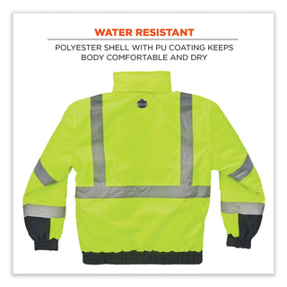 glowear-8377-class-3-hi-vis-quilted-bomber-jacket-lime-2x-large-ships-in-1-3-business-days_ego25626 - 2