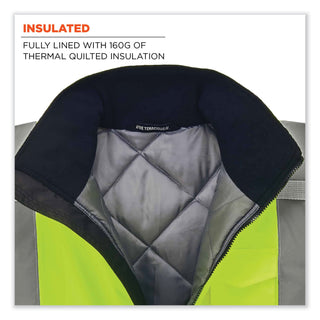 glowear-8377-class-3-hi-vis-quilted-bomber-jacket-lime-2x-large-ships-in-1-3-business-days_ego25626 - 3