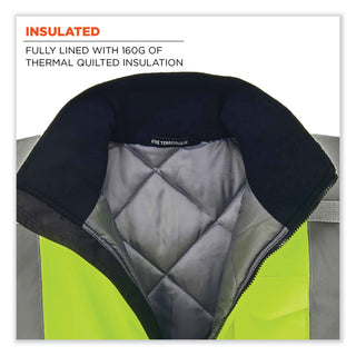 glowear-8377-class-3-hi-vis-quilted-bomber-jacket-lime-3x-large-ships-in-1-3-business-days_ego25627 - 3