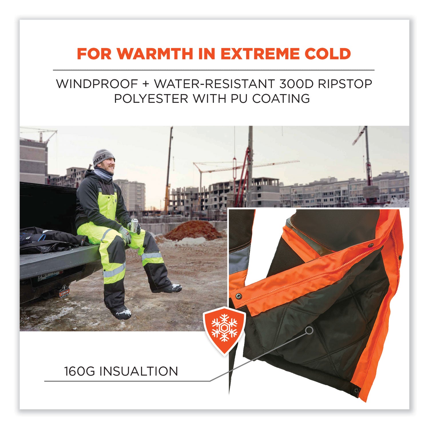 glowear-8928-class-e-hi-vis-insulated-bibs-small-orange-ships-in-1-3-business-days_ego25632 - 3