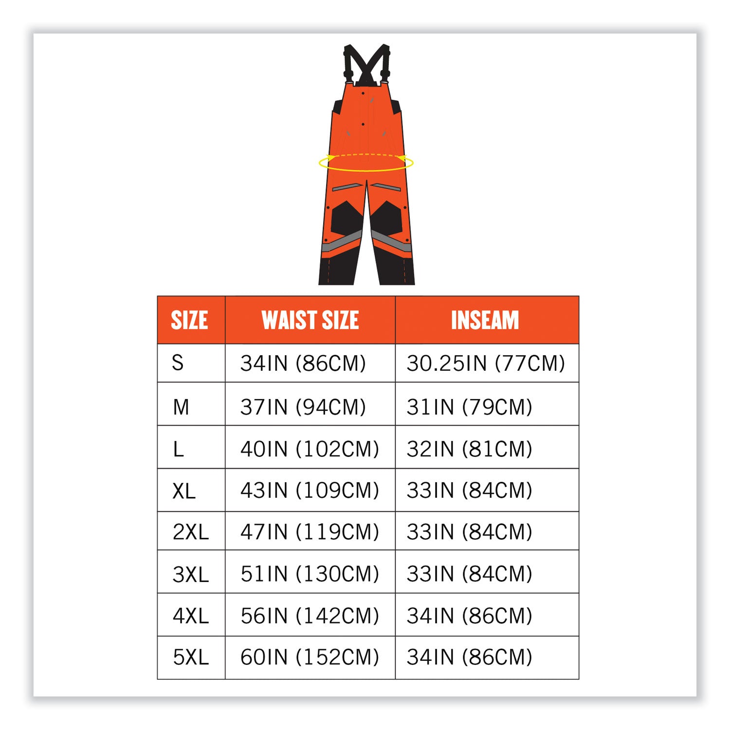 glowear-8928-class-e-hi-vis-insulated-bibs-4x-large-orange-ships-in-1-3-business-days_ego25638 - 8