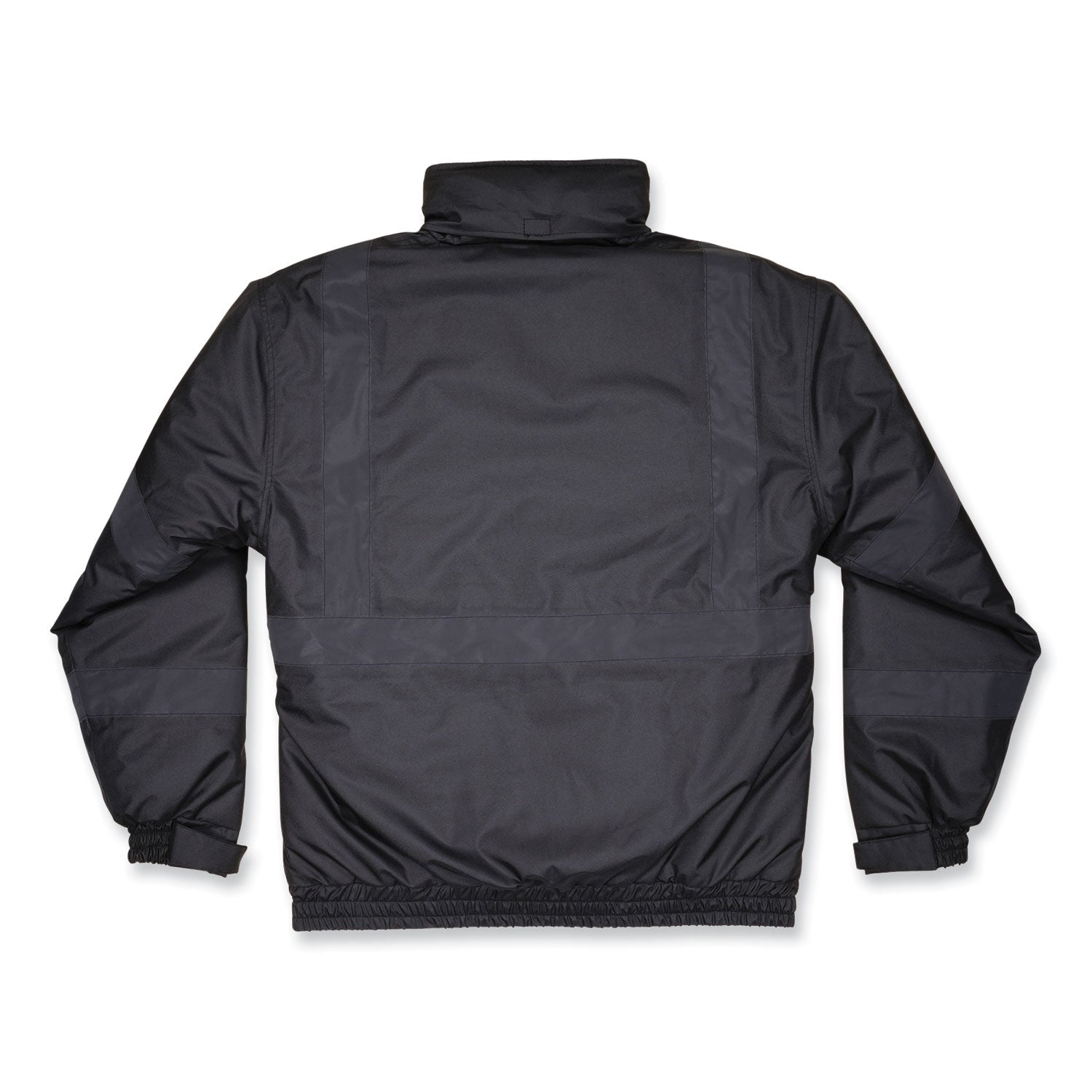 GloWear 8377EV Non-Certified Hi-Vis Quilted Bomber Jacket, Black, Small, Ships in 1-3 Business Days