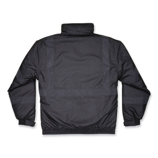 GloWear 8377EV Non-Certified Hi-Vis Quilted Bomber Jacket, Black, Small, Ships in 1-3 Business Days