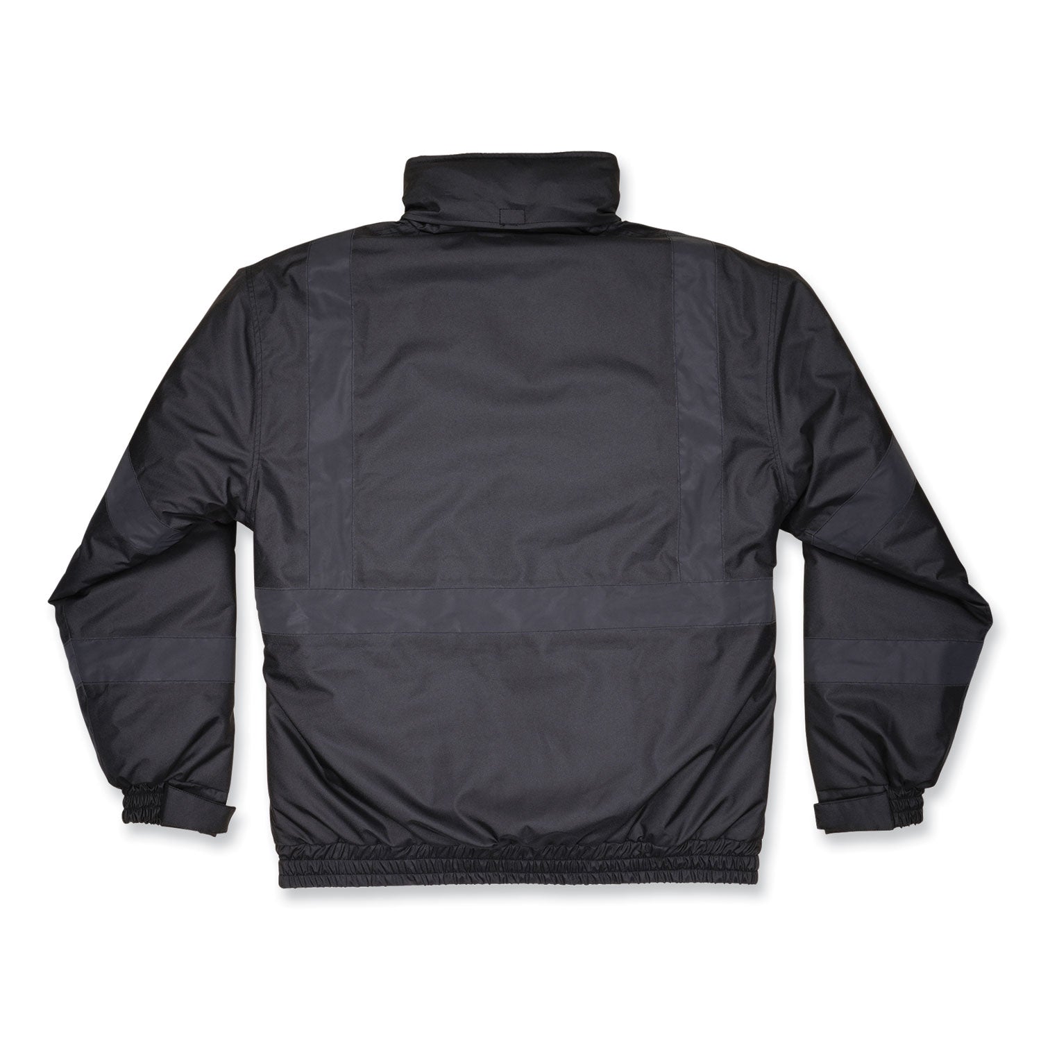 GloWear 8377EV Non-Certified Hi-Vis Quilted Bomber Jacket, Black, Large, Ships in 1-3 Business Days