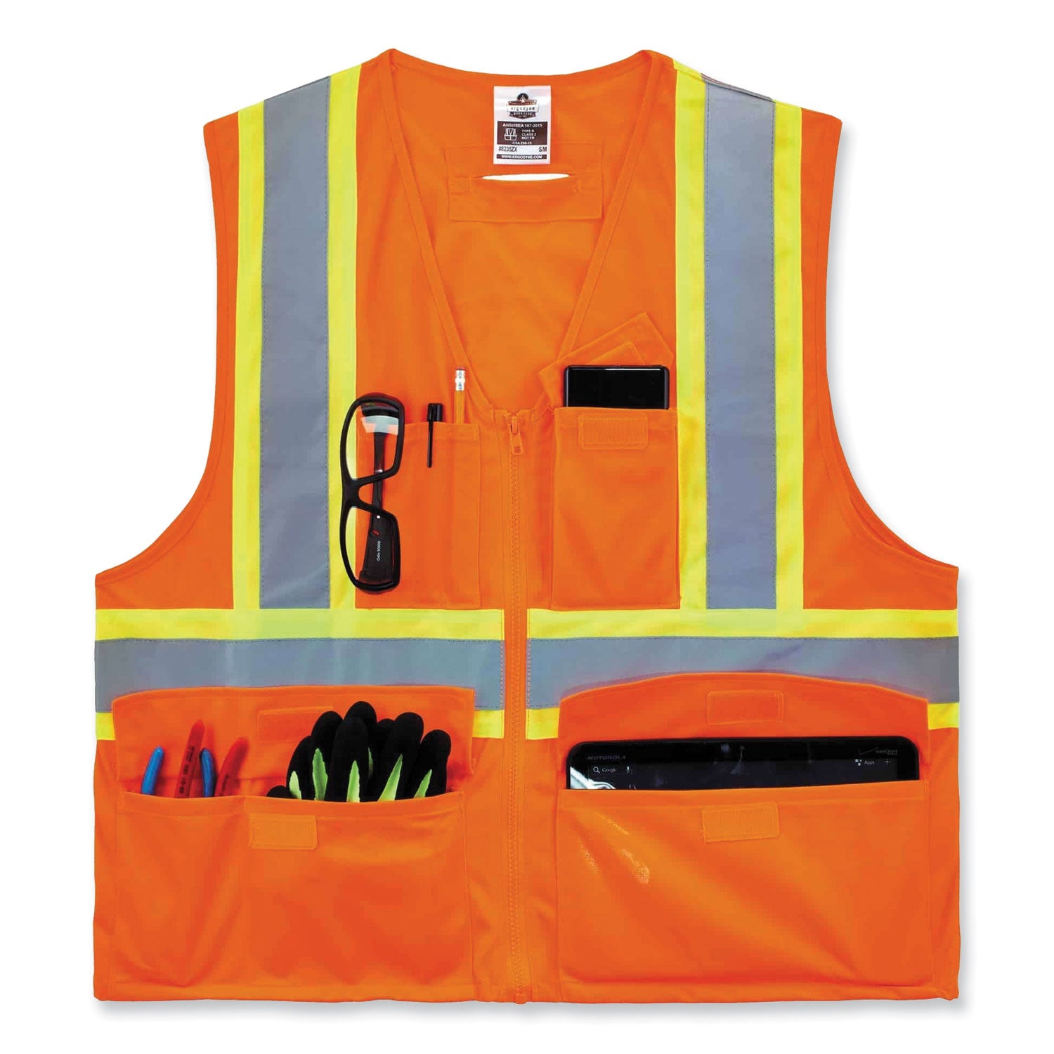 glowear-8235zx-class-2-two-tone-x-back-vest-polyester-large-x-large-orange-ships-in-1-3-business-days_ego26185 - 5