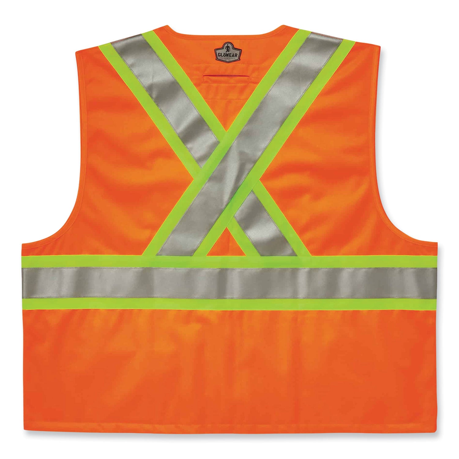 GloWear 8235ZX Class 2 Two-Tone X-Back Vest, Polyester, 4X-Large/5X-Large, Orange, Ships in 1-3 Business Days