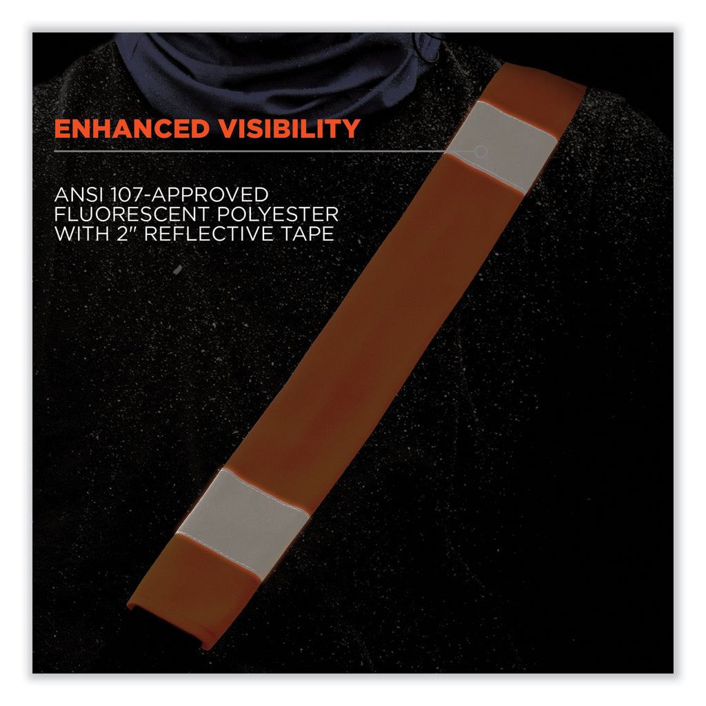 GloWear 8004 Hi-Vis Seat Belt Cover, 6" x 18.5", Orange, Ships in 1-3 Business Days