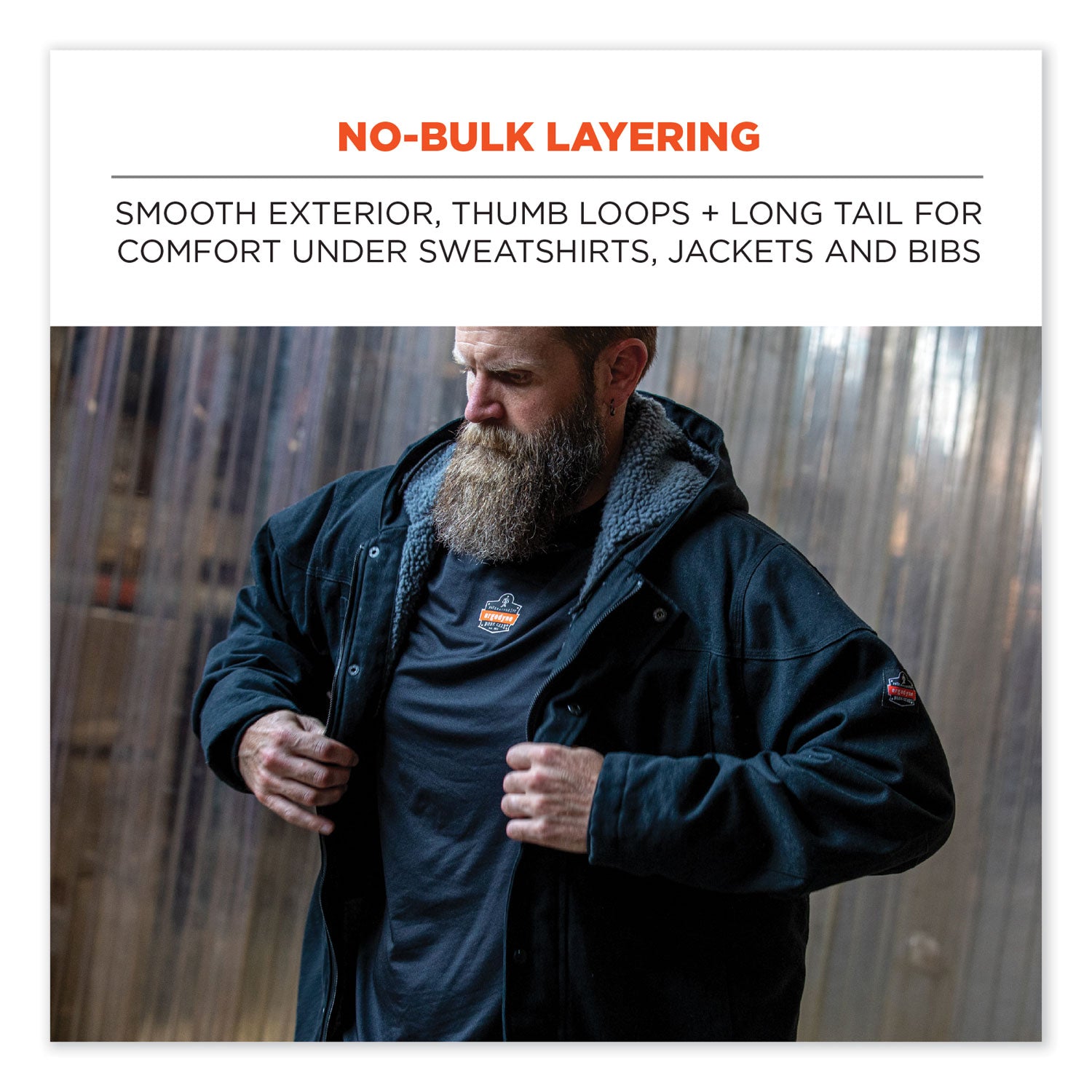 N-Ferno 6435 Midweight Long Sleeve Base Layer Shirt, Medium, Black, Ships in 1-3 Business Days