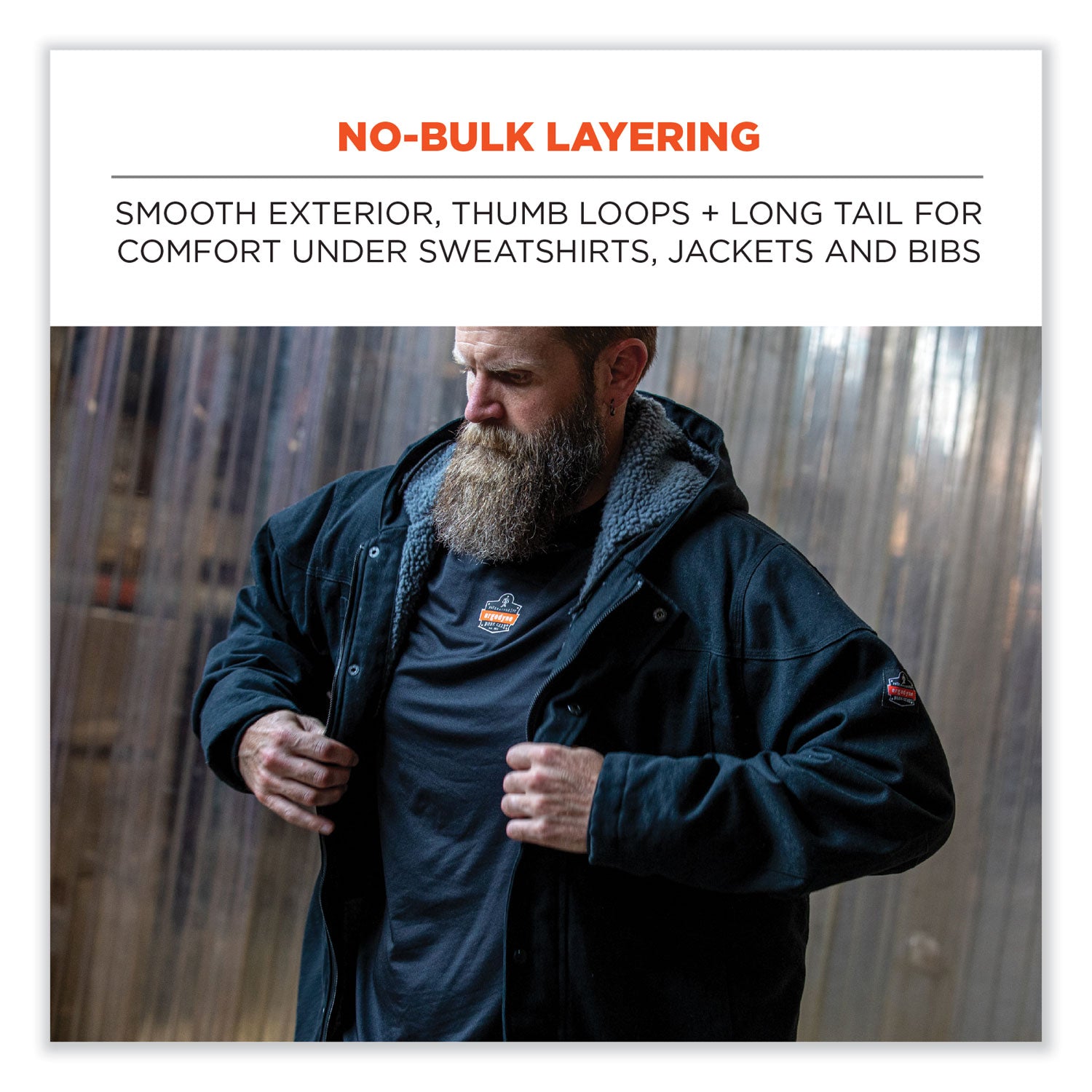 N-Ferno 6435 Midweight Long Sleeve Base Layer Shirt, 3X-Large, Black, Ships in 1-3 Business Days
