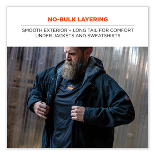 N-Ferno 6436 Long Sleeve Lightweight Base Layer Shirt, Large, Black, Ships in 1-3 Business Days