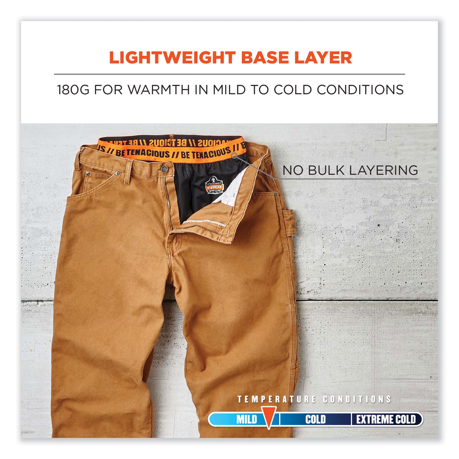 N-Ferno 6481 Lightweight Base Layer Pants, 2X-Large, Black, Ships in 1-3 Business Days
