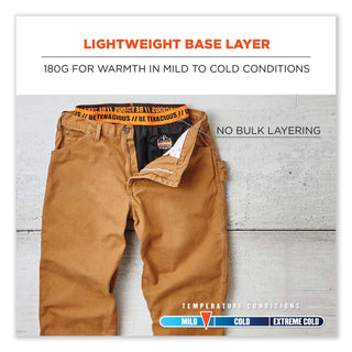 N-Ferno 6481 Lightweight Base Layer Pants, 2X-Large, Black, Ships in 1-3 Business Days