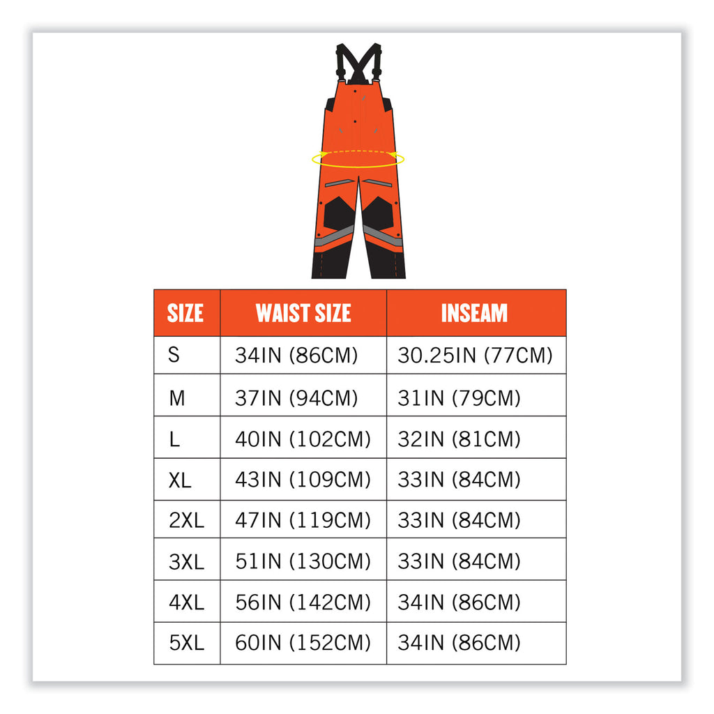 glowear-8928-class-e-hi-vis-insulated-bibs-3x-large-orange-ships-in-1-3-business-days_ego25637 - 8
