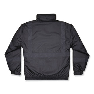 GloWear 8377EV Non-Certified Hi-Vis Quilted Bomber Jacket, Black, 5X-Large, Ships in 1-3 Business Days