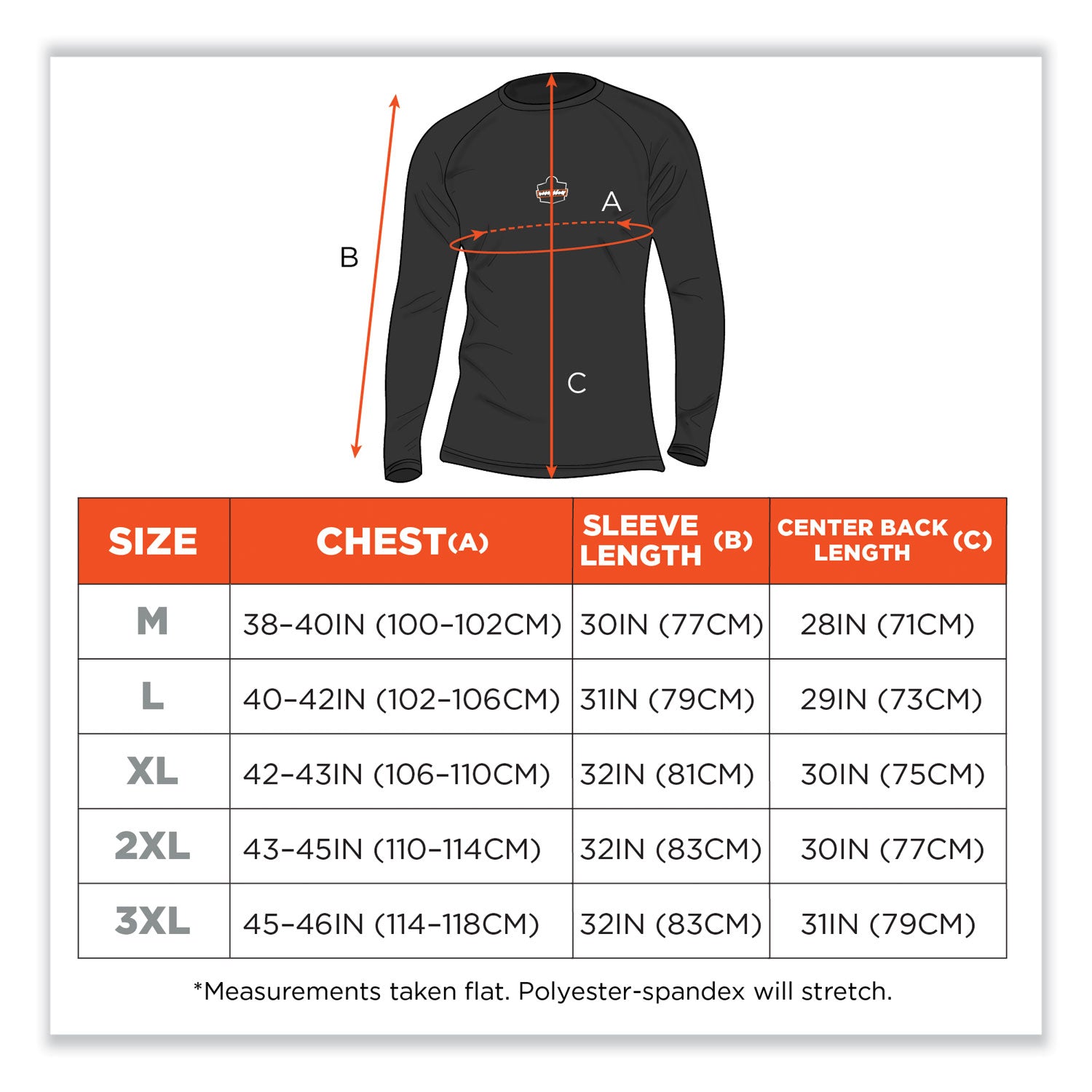 N-Ferno 6436 Long Sleeve Lightweight Base Layer Shirt, Medium, Black, Ships in 1-3 Business Days