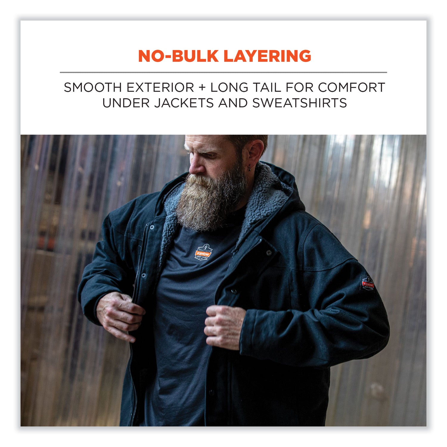 N-Ferno 6436 Long Sleeve Lightweight Base Layer Shirt, X-Large, Black, Ships in 1-3 Business Days
