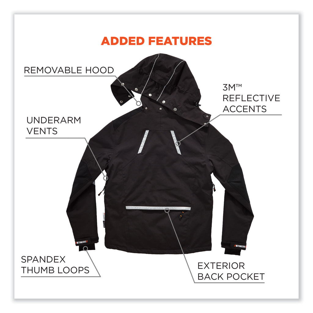 N-Ferno 6466 Thermal Jacket with 500D Nylon Shell, Large, Black, Ships in 1-3 Business Days
