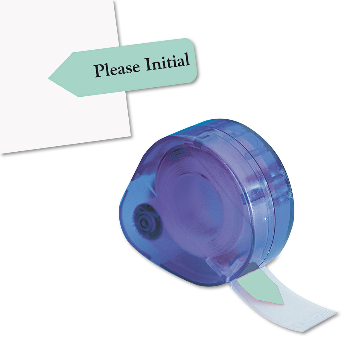 Redi-Tag Please Initial Removable Flags - 120 x Mint - 1.88" x 0.56" - Arrow - "Initial" - Mint - Removable, Self-adhesive - 120 / Pack