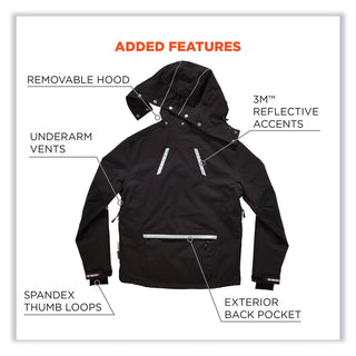 N-Ferno 6466 Thermal Jacket with 500D Nylon Shell, 3X-Large, Black, Ships in 1-3 Business Days