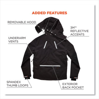 N-Ferno 6466 Thermal Jacket with 500D Nylon Shell, 4X-Large, Black, Ships in 1-3 Business Days
