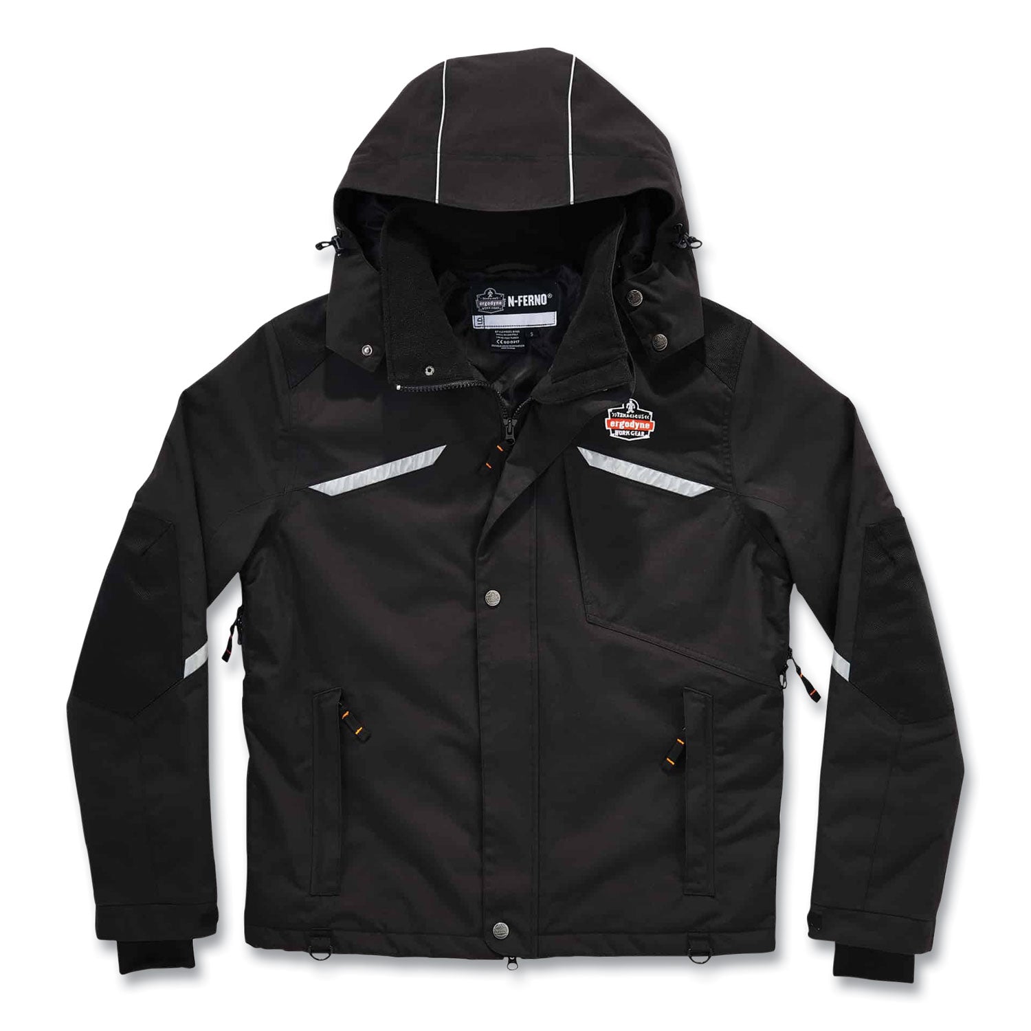 N-Ferno 6466 Thermal Jacket with 500D Nylon Shell, 4X-Large, Black, Ships in 1-3 Business Days