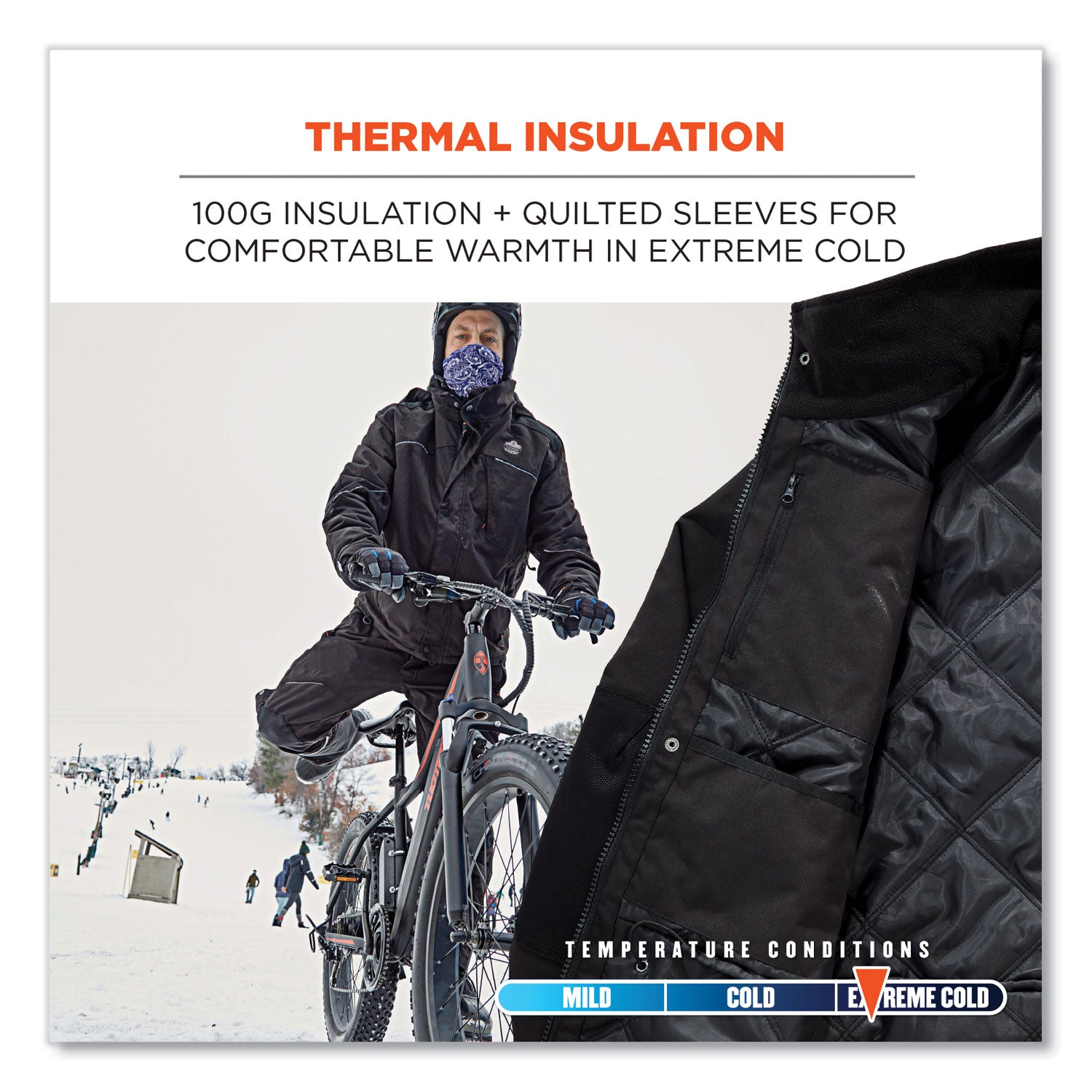 N-Ferno 6467 Winter Work Jacket with 300D Polyester Shell, Small, Black, Ships in 1-3 Business Days