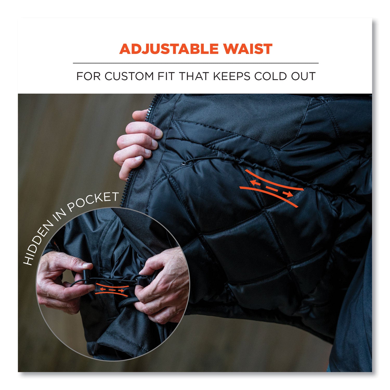 N-Ferno 6467 Winter Work Jacket with 300D Polyester Shell, X-Large, Black, Ships in 1-3 Business Days