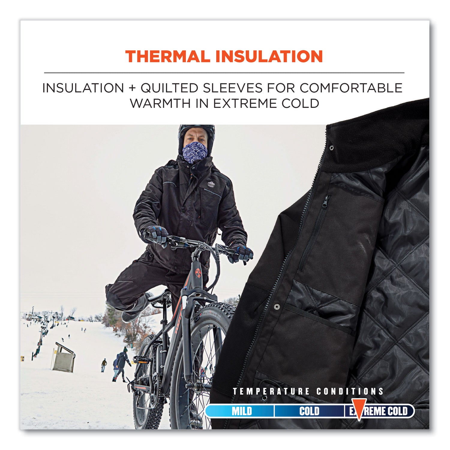 N-Ferno 6467 Winter Work Jacket with 300D Polyester Shell, 3X-Large, Black, Ships in 1-3 Business Days