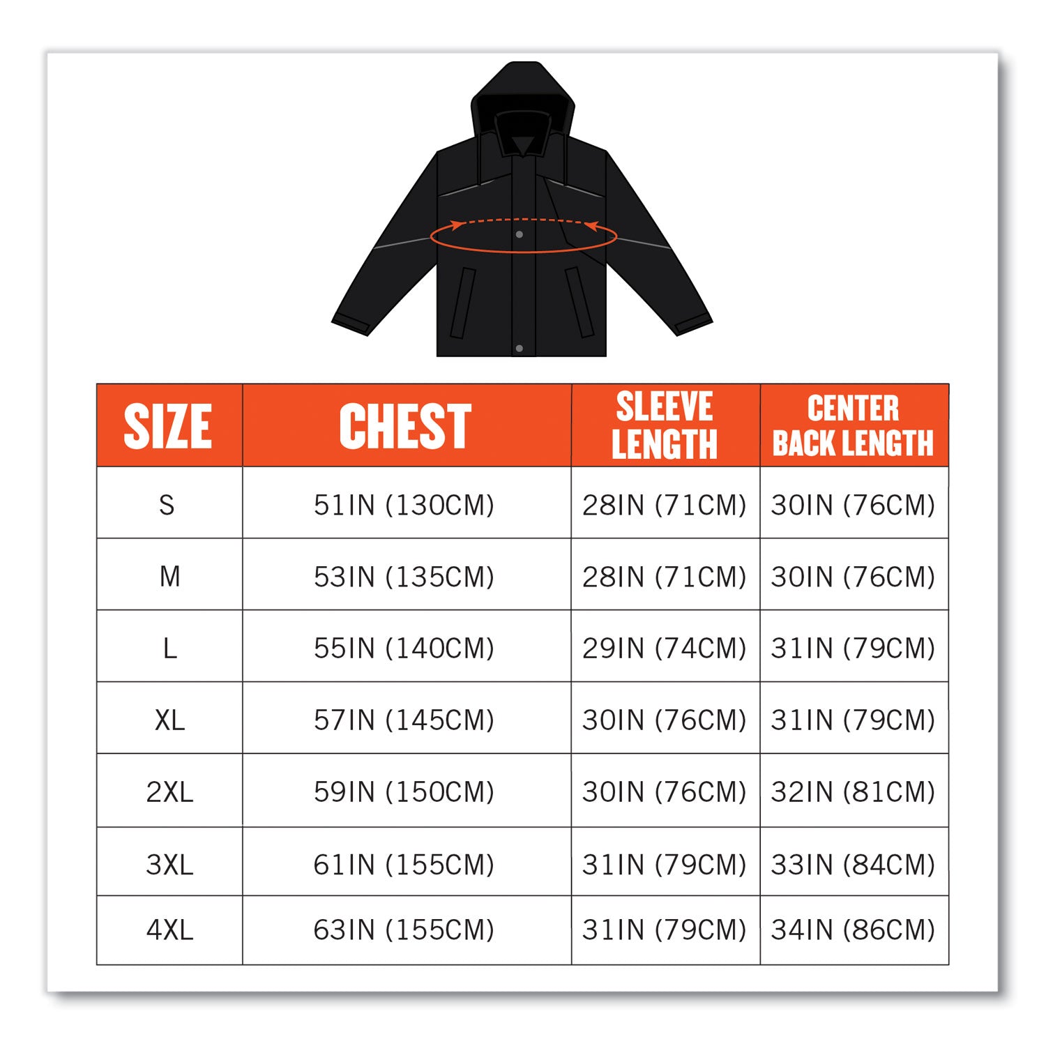 N-Ferno 6467 Winter Work Jacket with 300D Polyester Shell, 3X-Large, Black, Ships in 1-3 Business Days