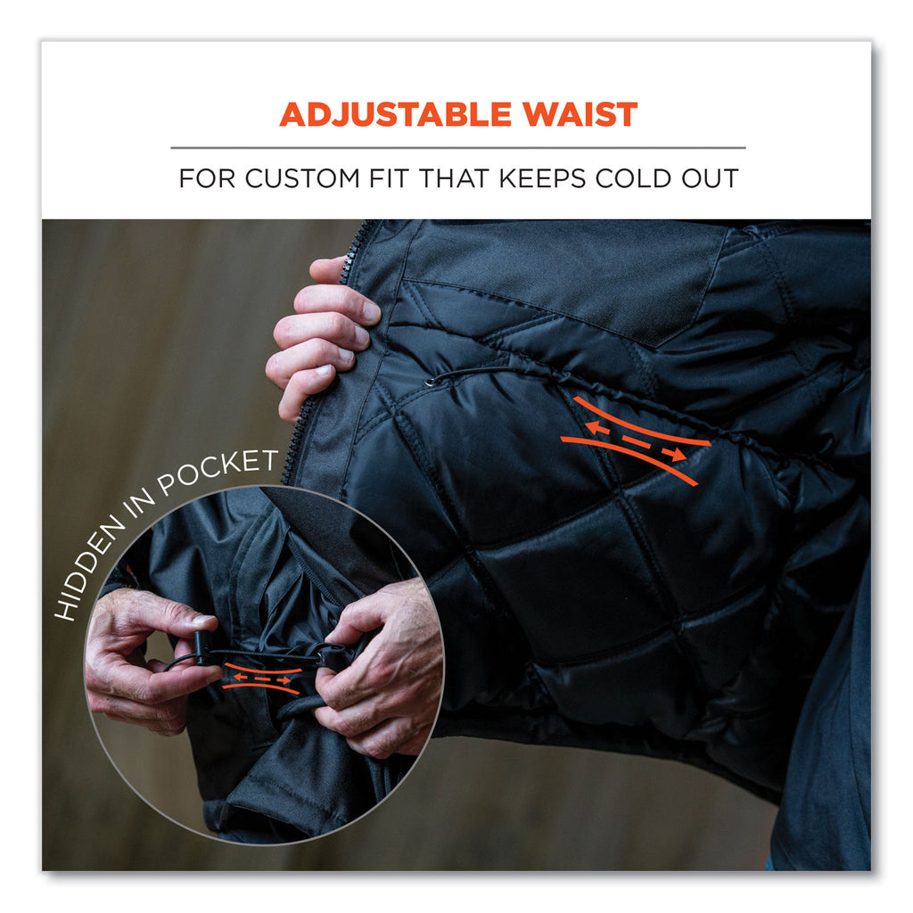 N-Ferno 6467 Winter Work Jacket with 300D Polyester Shell, 4X-Large, Black, Ships in 1-3 Business Days