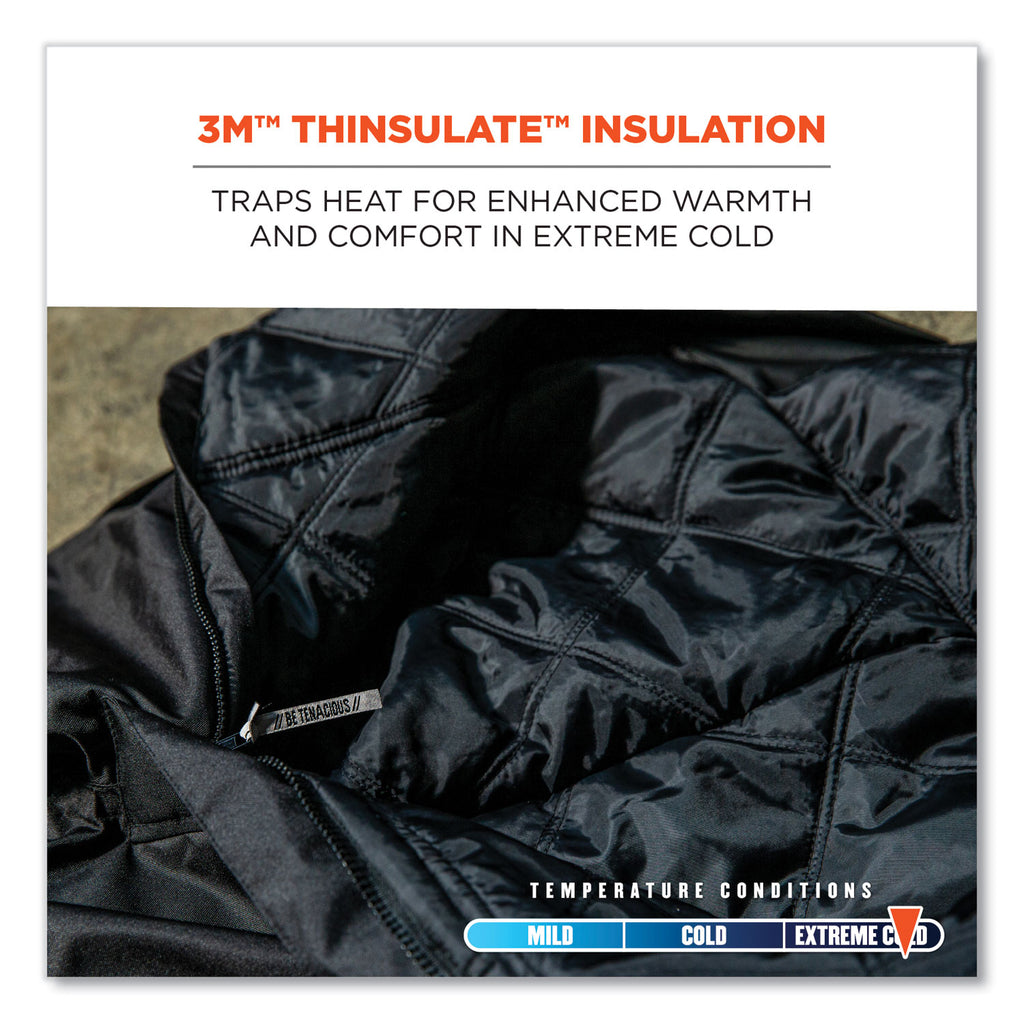 N-Ferno 6471 Thermal Bibs with 500D Nylon Shell, Small, Black, Ships in 1-3 Business Days