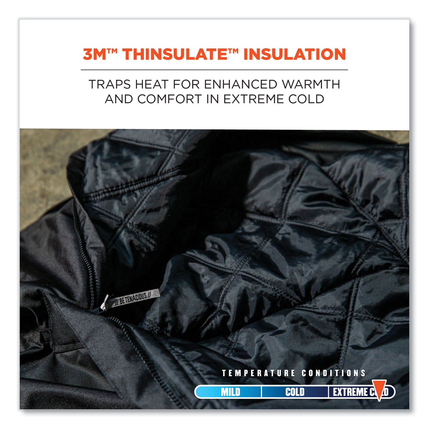 N-Ferno 6471 Thermal Bibs with 500D Nylon Shell, Small, Black, Ships in 1-3 Business Days
