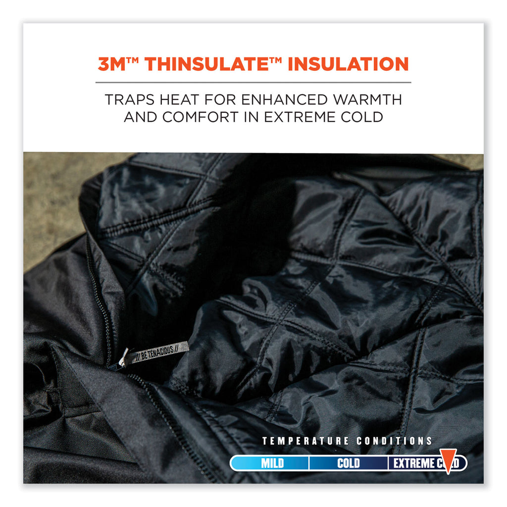 N-Ferno 6471 Thermal Bibs with 500D Nylon Shell, Large, Black, Ships in 1-3 Business Days