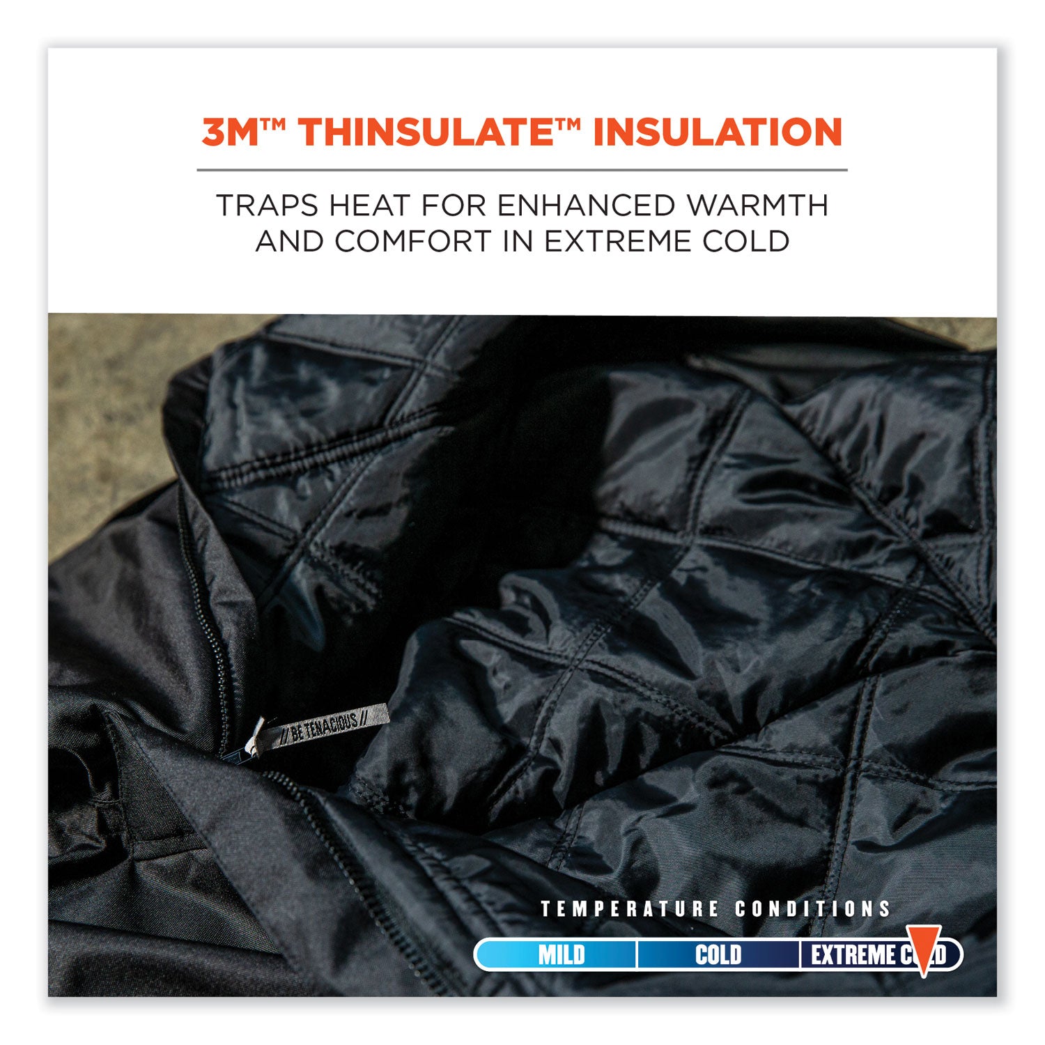 N-Ferno 6471 Thermal Bibs with 500D Nylon Shell, Large, Black, Ships in 1-3 Business Days
