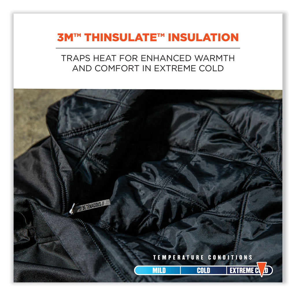N-Ferno 6471 Thermal Bibs with 500D Nylon Shell, 2X-Large, Black, Ships in 1-3 Business Days