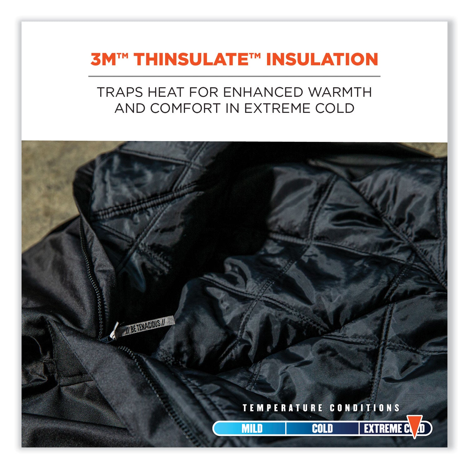 N-Ferno 6471 Thermal Bibs with 500D Nylon Shell, 2X-Large, Black, Ships in 1-3 Business Days