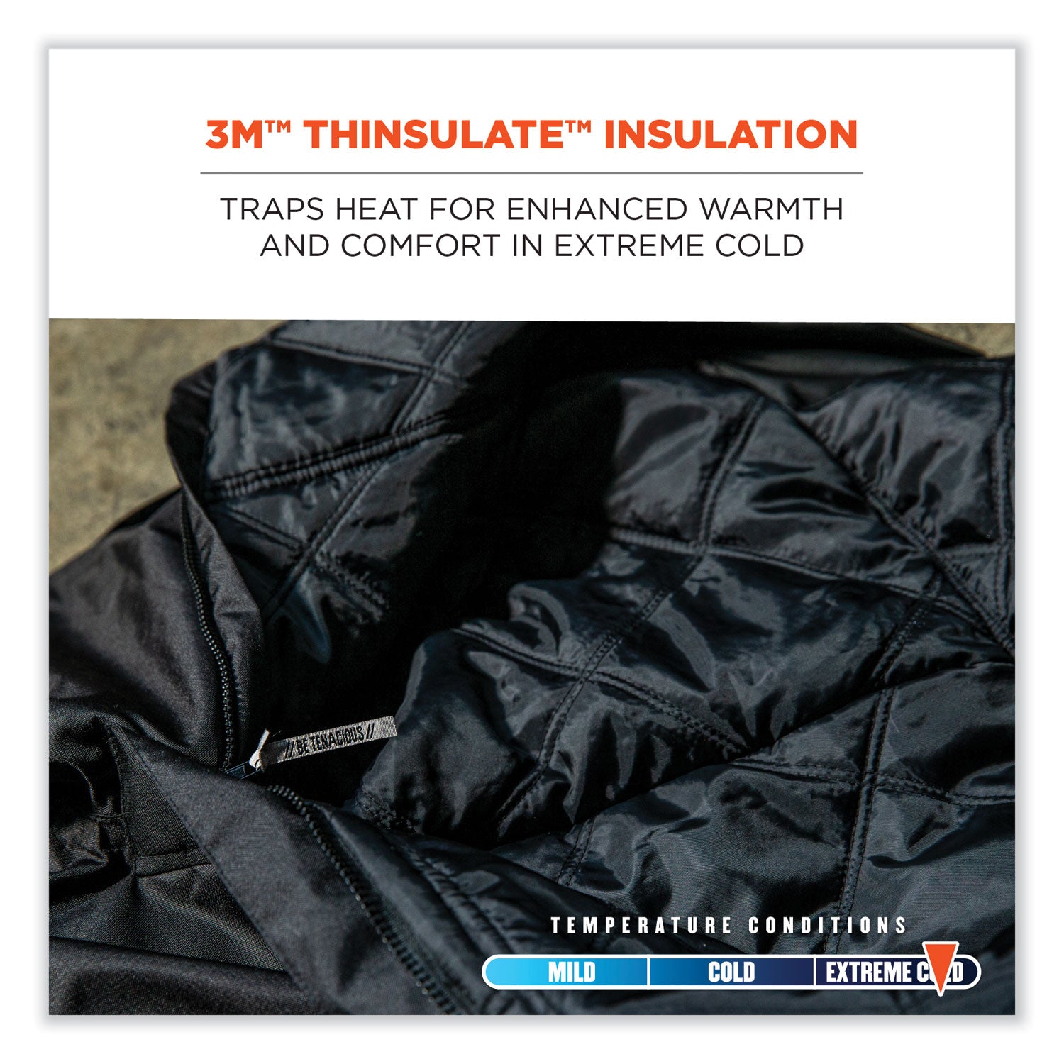 N-Ferno 6471 Thermal Bibs with 500D Nylon Shell, 4X-Large, Black, Ships in 1-3 Business Days
