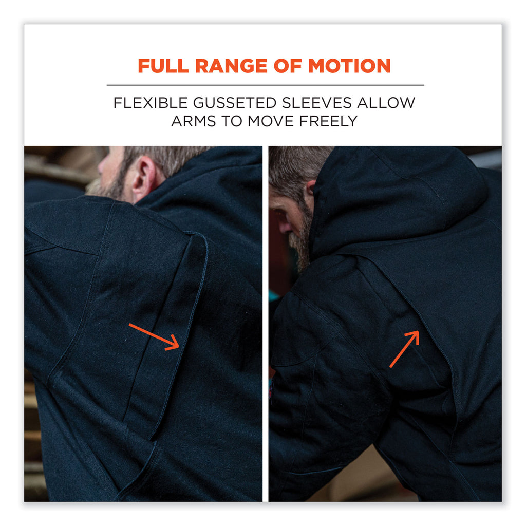 N-Ferno 6468 Duck Canvas Work Jacket, Small, Black, Ships in 1-3 Business Days