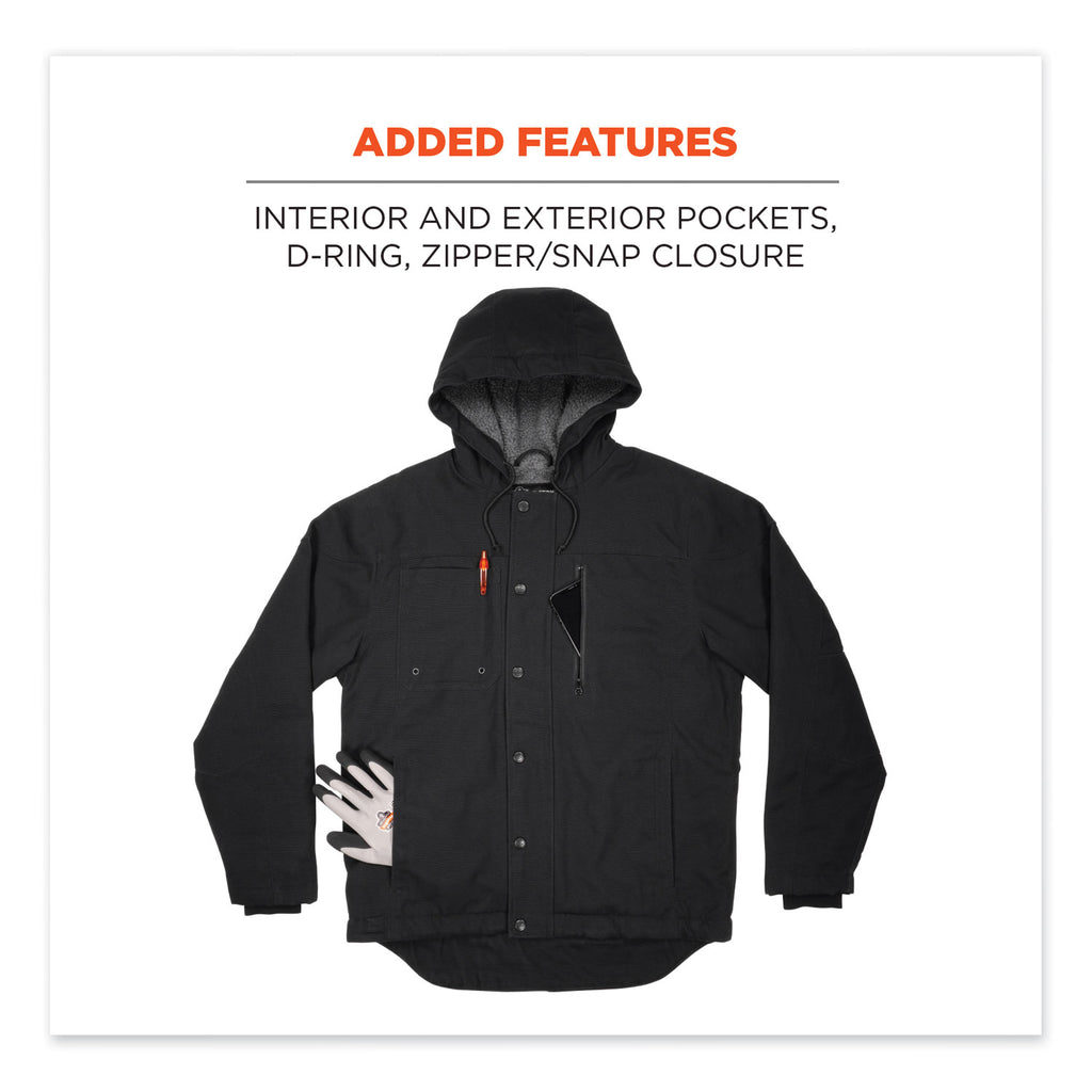N-Ferno 6468 Duck Canvas Work Jacket, X-Large, Black, Ships in 1-3 Business Days