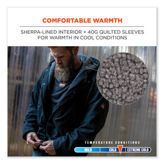 N-Ferno 6468 Duck Canvas Work Jacket, 2X-Large, Black, Ships in 1-3 Business Days