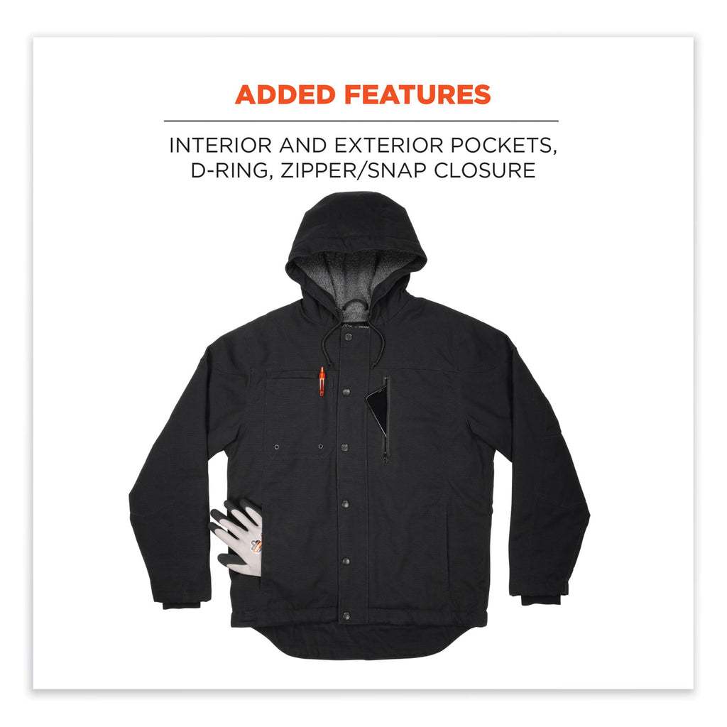 N-Ferno 6468 Duck Canvas Work Jacket, 4X-Large, Black, Ships in 1-3 Business Days