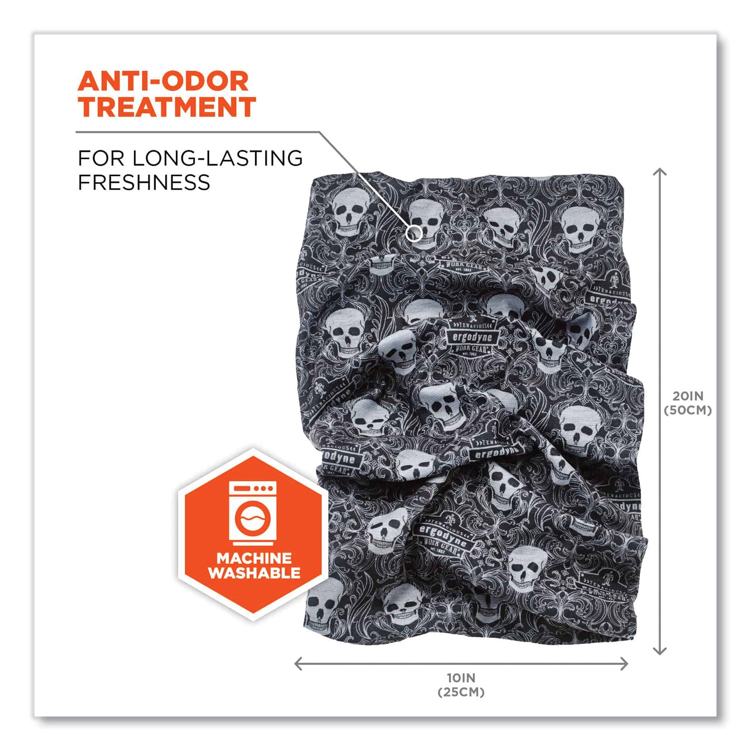 Chill-Its 6485 Multi-Band, Polyester, One Size Fits Most, Skulls, Ships in 1-3 Business Days