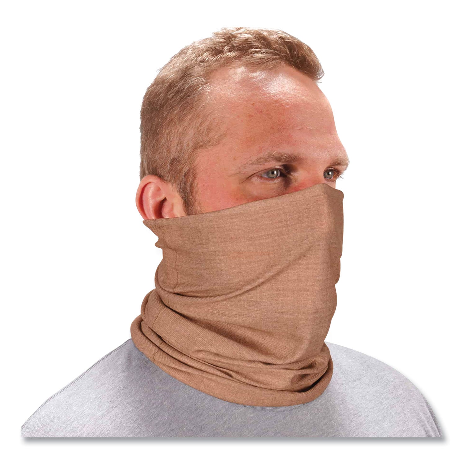 Chill-Its 6485 Multi-Band, Polyester, One Size Fits Most, Khaki Heather, Ships in 1-3 Business Days