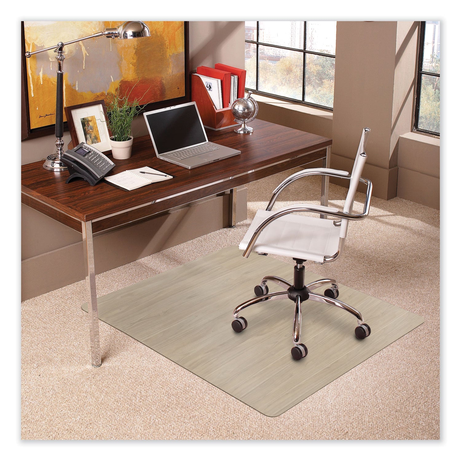 trendsetter-chair-mat-for-medium-pile-carpet-36-x-48-driftwood-ships-in-4-6-business-days_esr119723 - 2